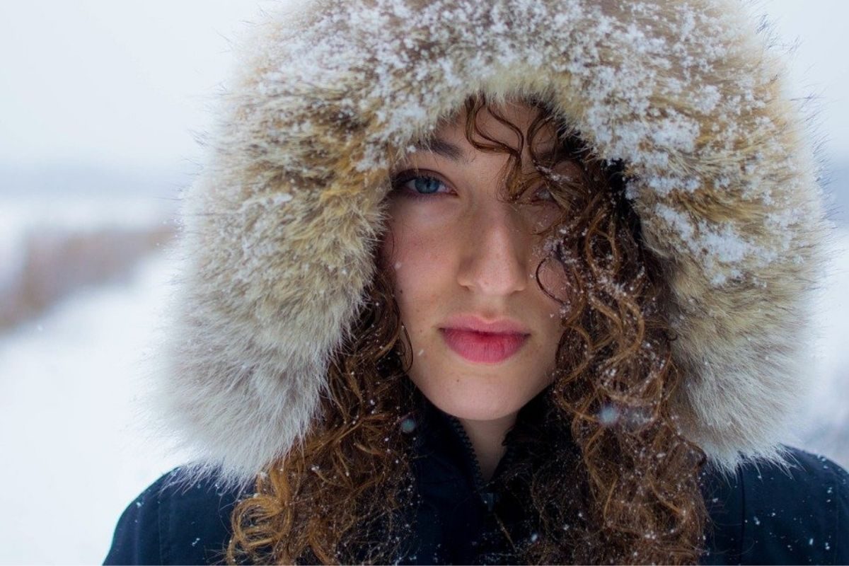 winter skin woman face